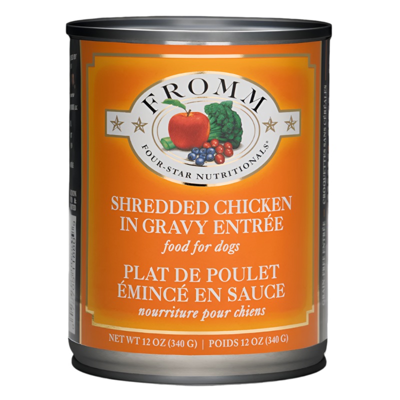 Fromm Shredded Chicken in Gravy Entree Dog Cans 12 – Cans