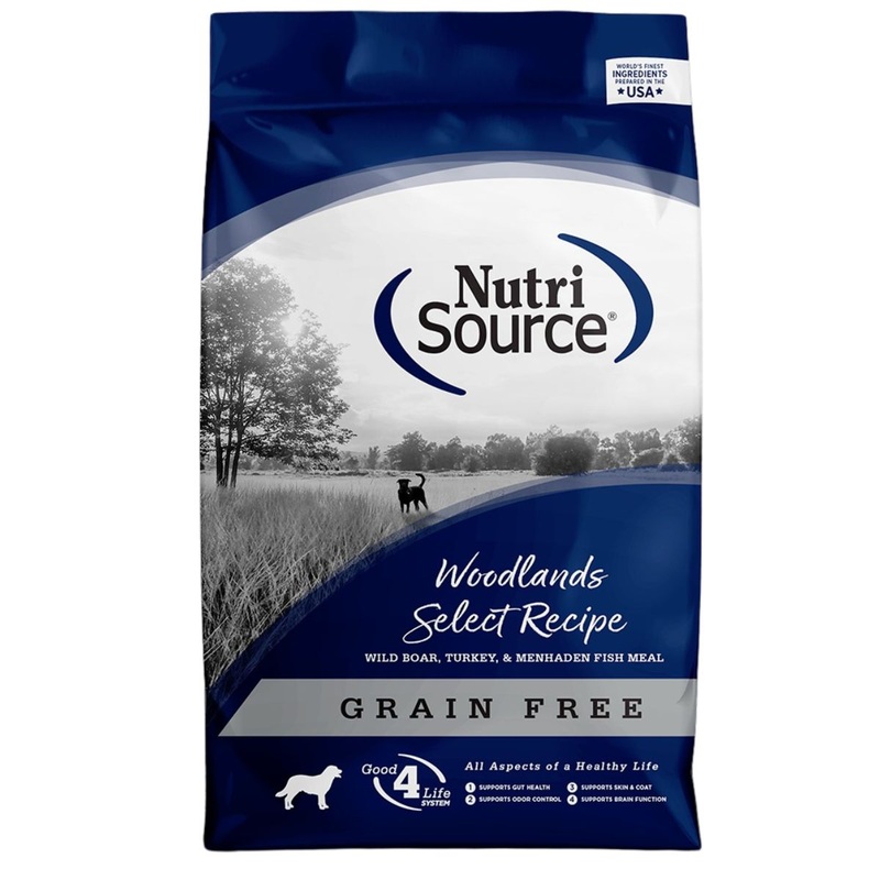 NutriSource Grain Free Dry Dog Food – Woodland Select Boar, Turkey, & Menhaden Fish – 12lb Bag