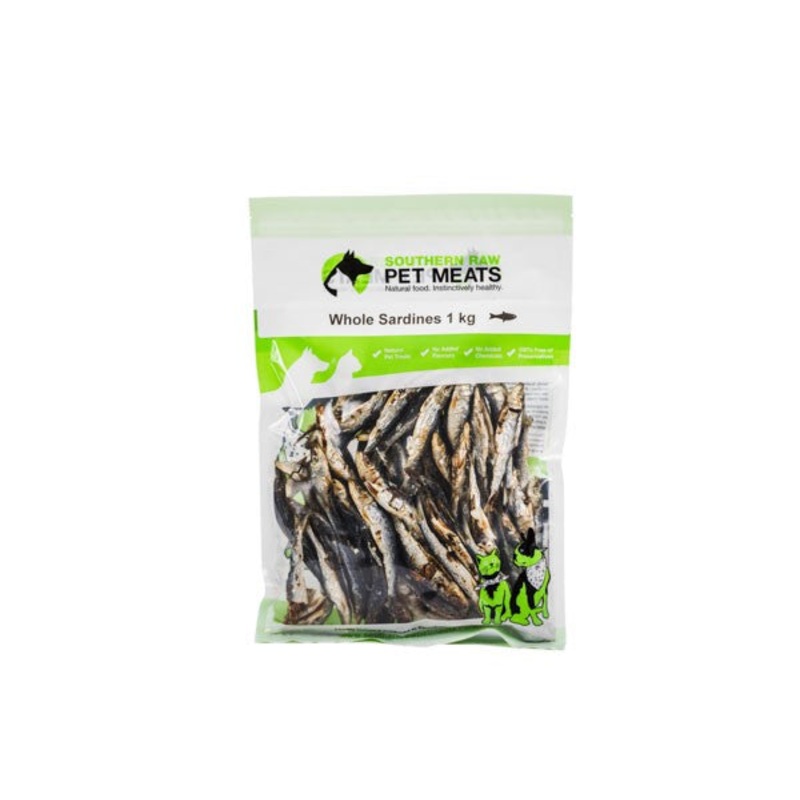 SOUTHERN RAW DOG TREATS WHOLE SARDINES DEHYDRATED 100G