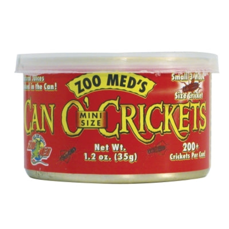 Zoo Med Laboratories Can O Mini Size Crickets for Most Small Lizards  Turtles  Fish  Birds & Small Animals 1.2 Oz