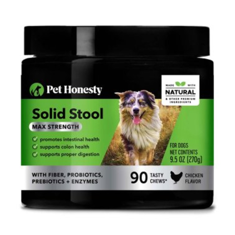 Pet Honesty Solid Stool Soft Chews for Dogs Chicken 9.5 oz