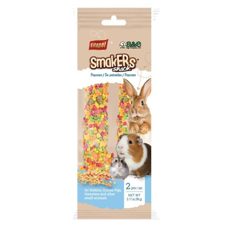 A&E Vitapol Smakers Small Animal Treat Stick Popcorn 2 Pack
