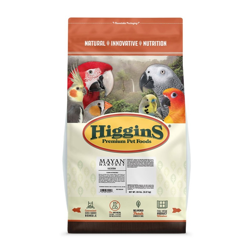 Higgins Mayan Harvest Yucatan with Star Anise Juniper Berries for Conures Cockatiels Lovebirds & Parrotslets 3 lb