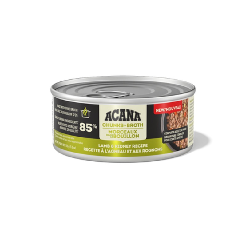 Acana Cat Chunks in Broth Lamb & Kidney Recipe Single Can 5.5oz