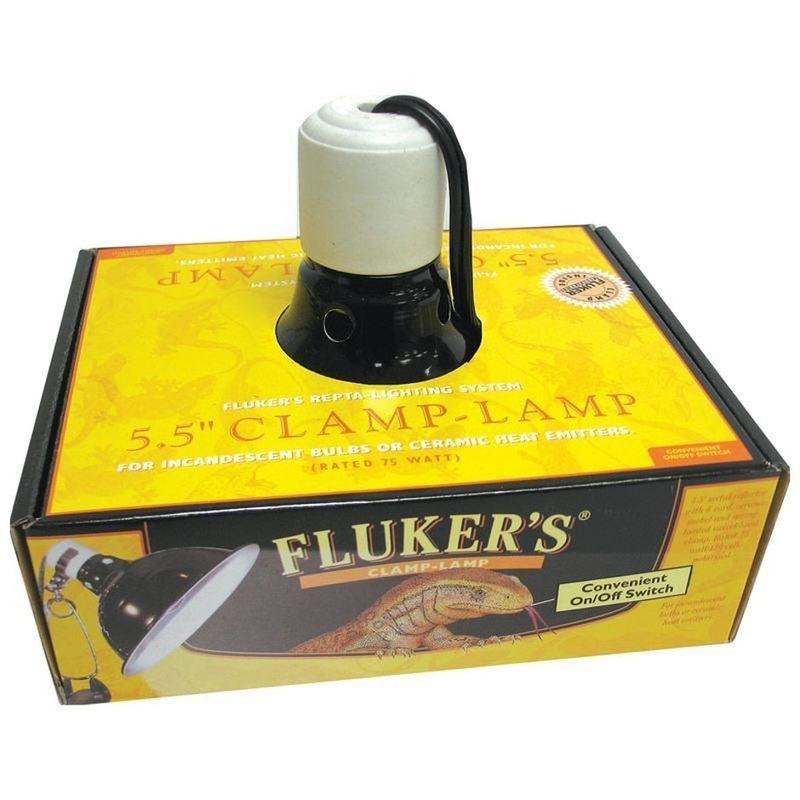 Fluker’s Ceramic Clamp Lamp with Switch