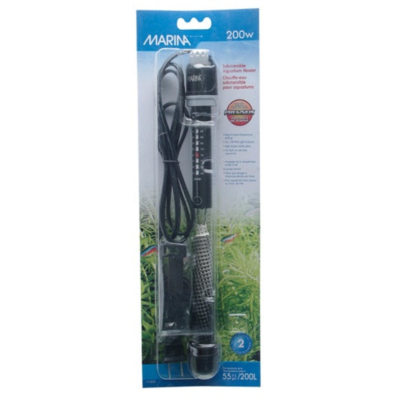 Marina Submersible Pre-Set Heater 200W 27cm/10.6