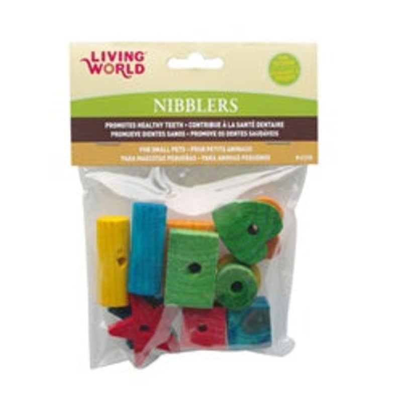 Living World Nibblers Wood Chews – Shapes Mix