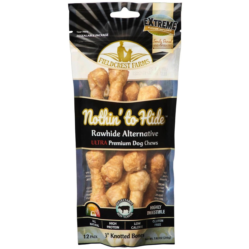 Nothin’ to Hide Ultra Knotted Bone 3″ Beef 12 pk Bag