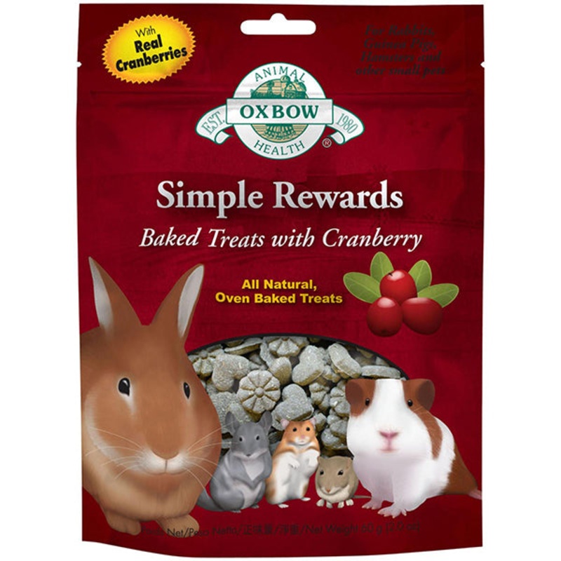 Simple Rewards All Natural Oven Baked Small Animal Treat Cranberry 2oz