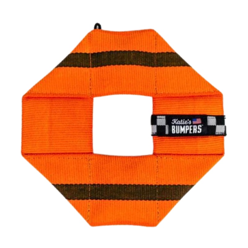 Frequent Flyer Square Fire Hose Material Dog Fetch Toy Orange 10 in x 3.5 in