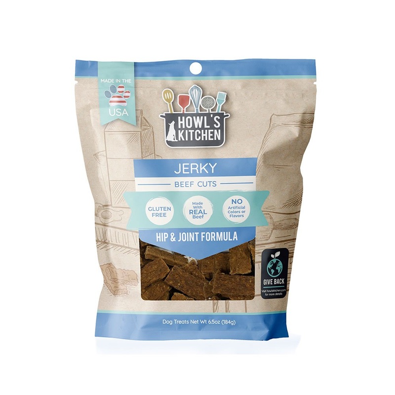 Howl’s Kitchen Jerky Dog Treats Beef Cuts Hip & Joint 6.5 oz