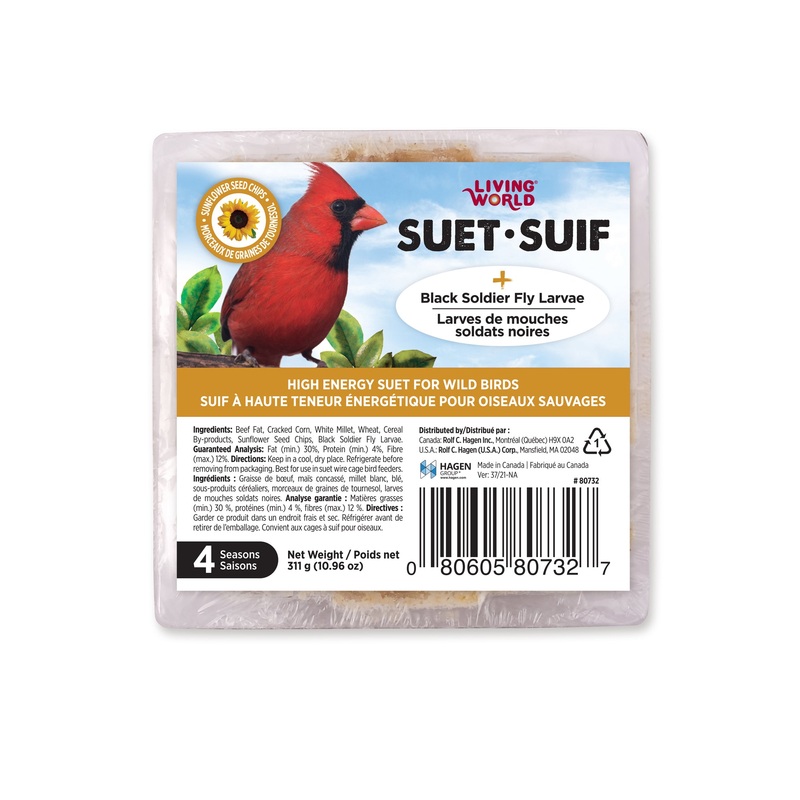Living World Wild Bird Suet – Sunflower Seed Chips – 311 g (10.96 oz)