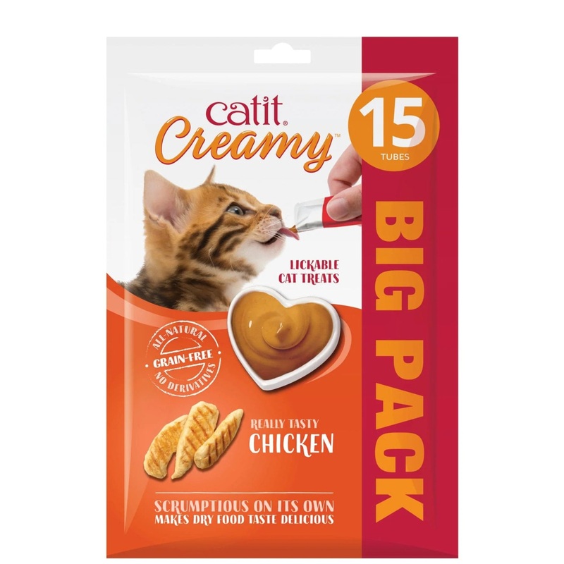 Catit Creamy Chicken Healthy Lickable Cat Treats 150g