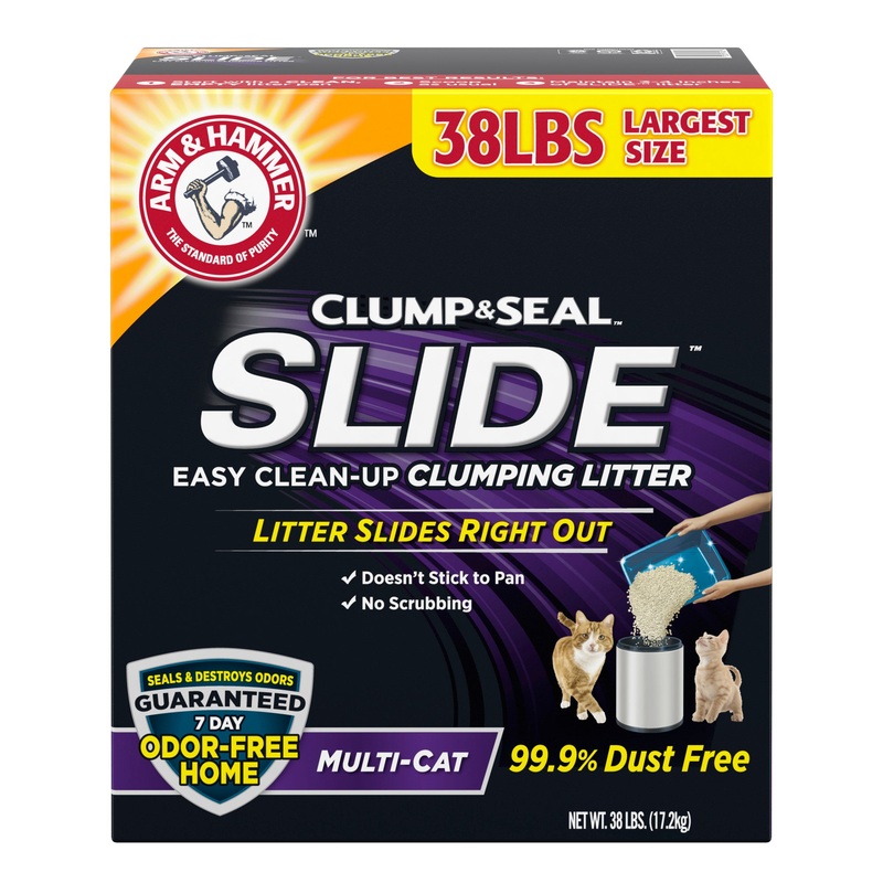 ARM & HAMMER SLIDE Easy Clean-Up Multi-Cat Clumping Cat Litter, 38 lb 38lb