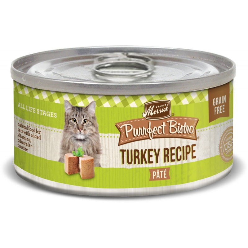 Purrfect Bistro Turkey Pate Grain-Free Canned Cat Food 3 oz, case of 24
