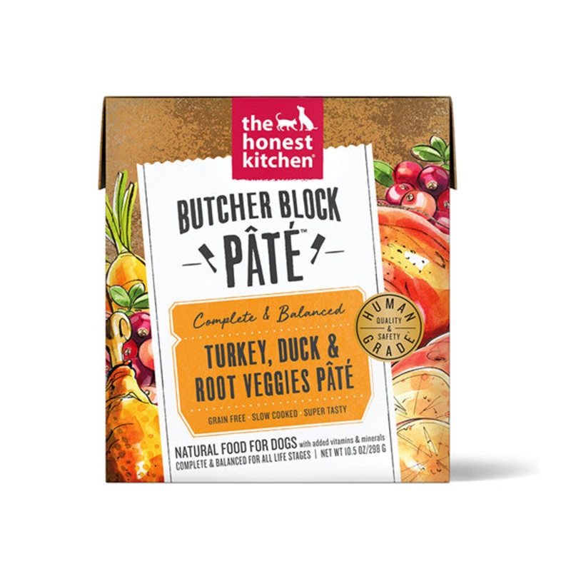 Butcher Block Pate Turkey, Duck & Root Veggies Grain-Free Recipe Wet TetraPack Dog Food 10.5-oz, case of 6