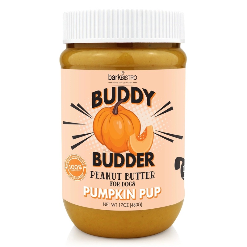 Pumpkin Pup BUDDY BUDDER – 100% natural Dog Peanut Butter, Made in USA 17oz jar