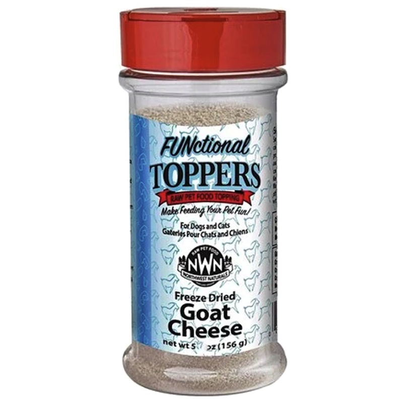 FUNctional Freeze-Dried Raw Toppers Goat Cheese Sprinkle for Dogs & Cats 5.5oz