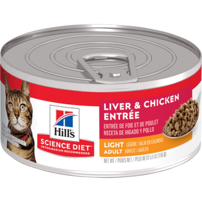 Hill’s Pet Nutrition Science Diet Adult Light Liver & Chicken Entre Cat Food