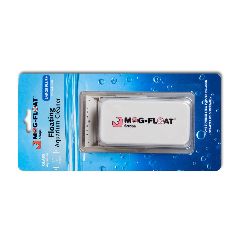 Mag Float Glass Cleaner with Scraper Large+