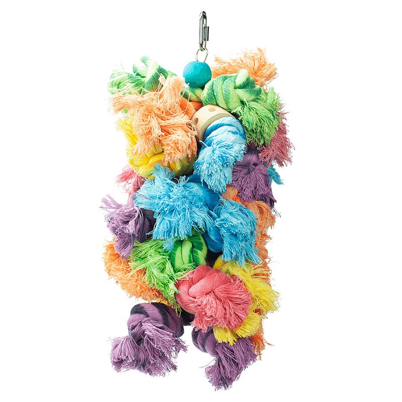 A & E Cages Happy Beaks Wooly Monster Bird Toy Large