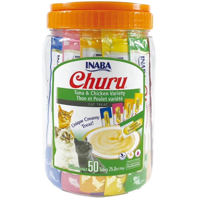 Inaba Churu Tuna & Chicken Puree Cat Treat Variety Pack
