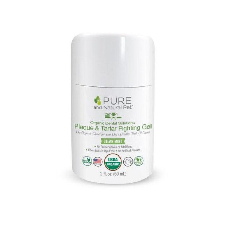 Pure and Natural Dental Plaque and Tartar Fighting Gel for Dogs 2 oz