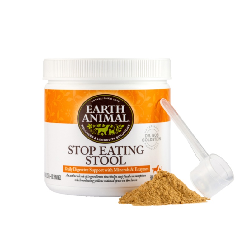 Earth Animal Stop Eating Stool Nutritional Supplement; 8- Oz Tub