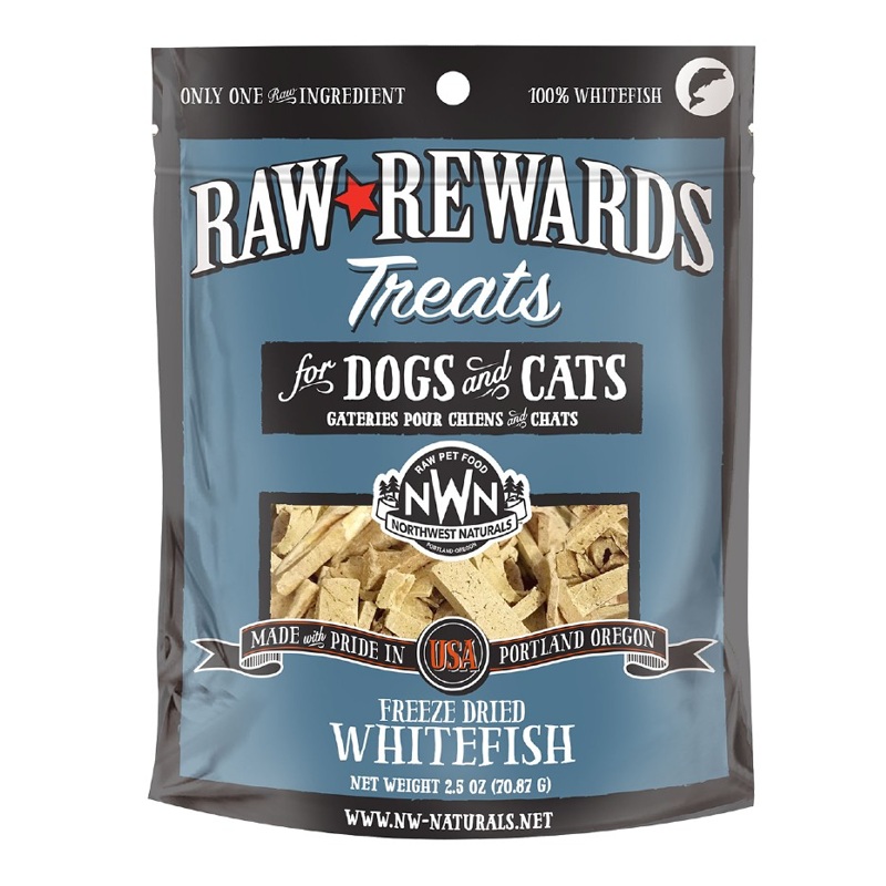 NORTHWEST NATURALS FREEZE-DRIED TREATS WHITEFISH 2.5OZ