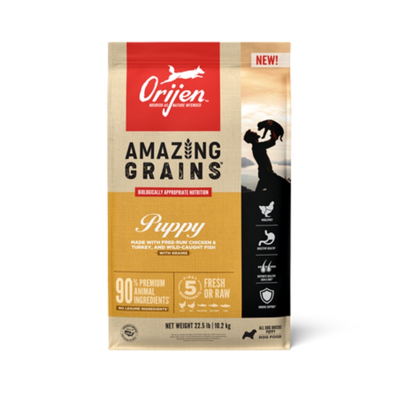 ORIJEN Amazing Grains Puppy Dry Dog Food 22.5 lb