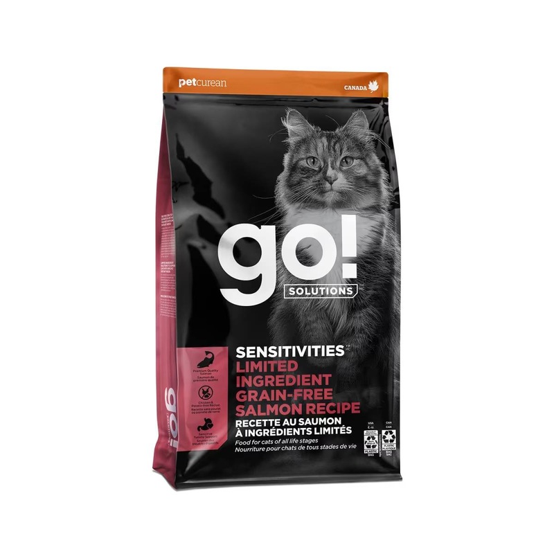 Petcurean Go! Solutions Sensitivities Limited Ingredient Grain-Free Salmon Recipe Dry Cat Food 3 LB