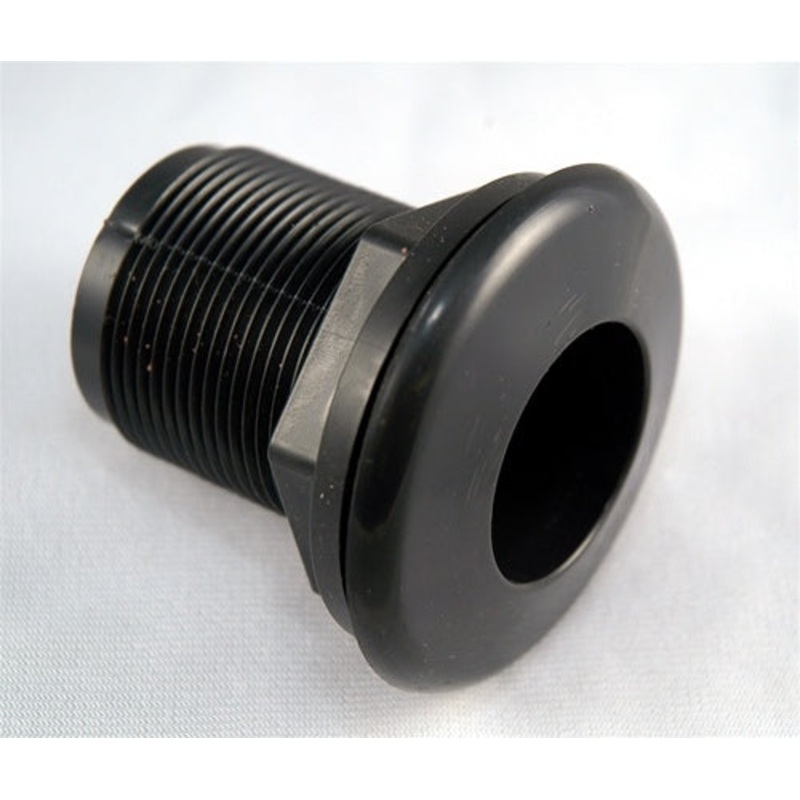 Schedule 40 Bulkhead 1.0″ SxT Black (Hole size 1-3/4″)