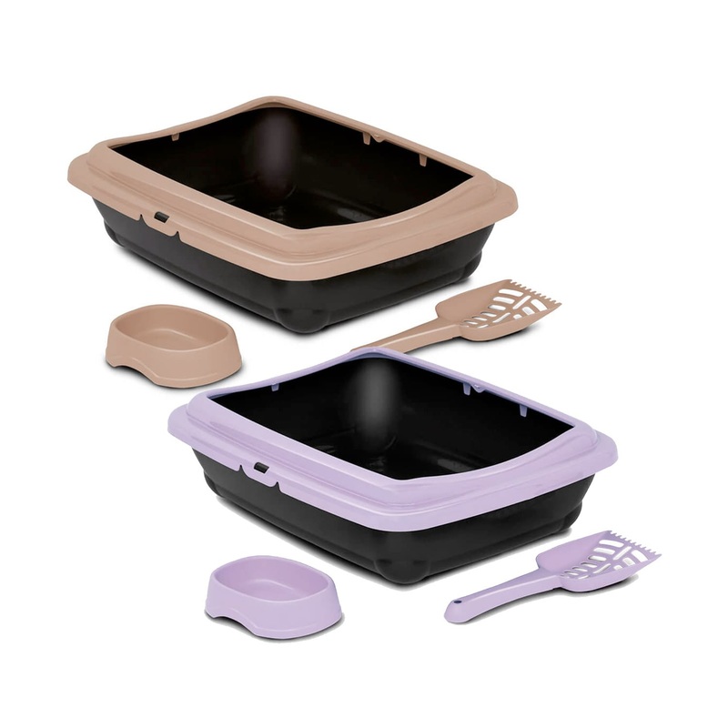 BIRBA KIT (Litter Box + Scoop + Bowl) – light-purple