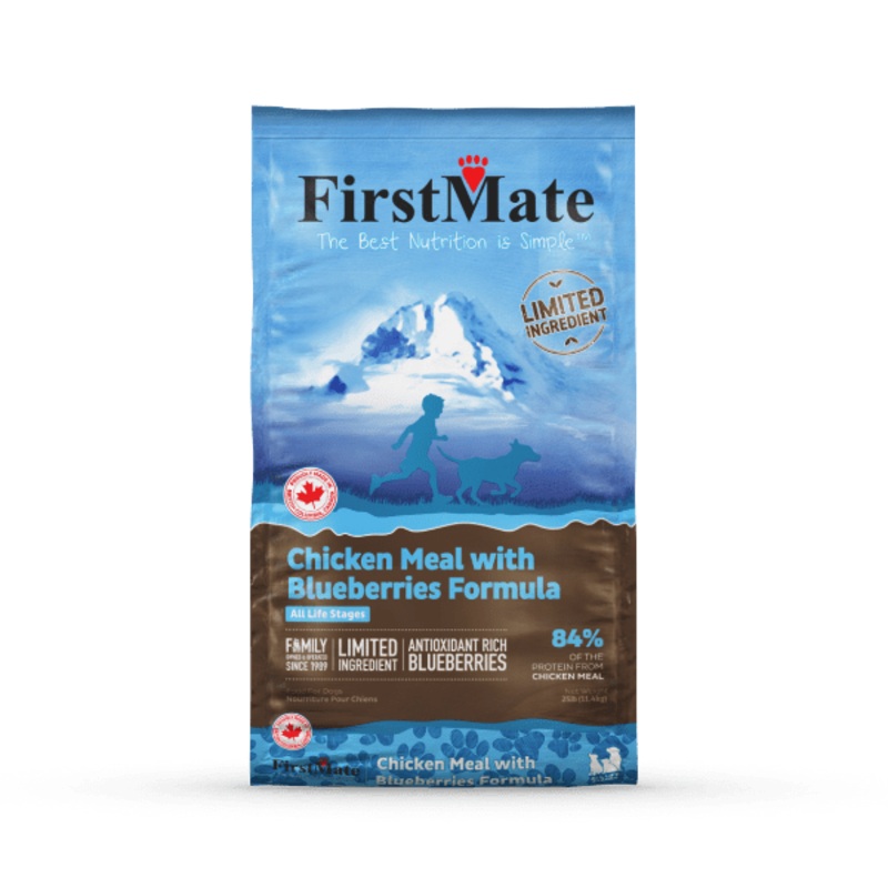 FirstMate Pet Foods Limited Ingredient Chicken Meal with Blueberries Formula Dog Food 5 lb