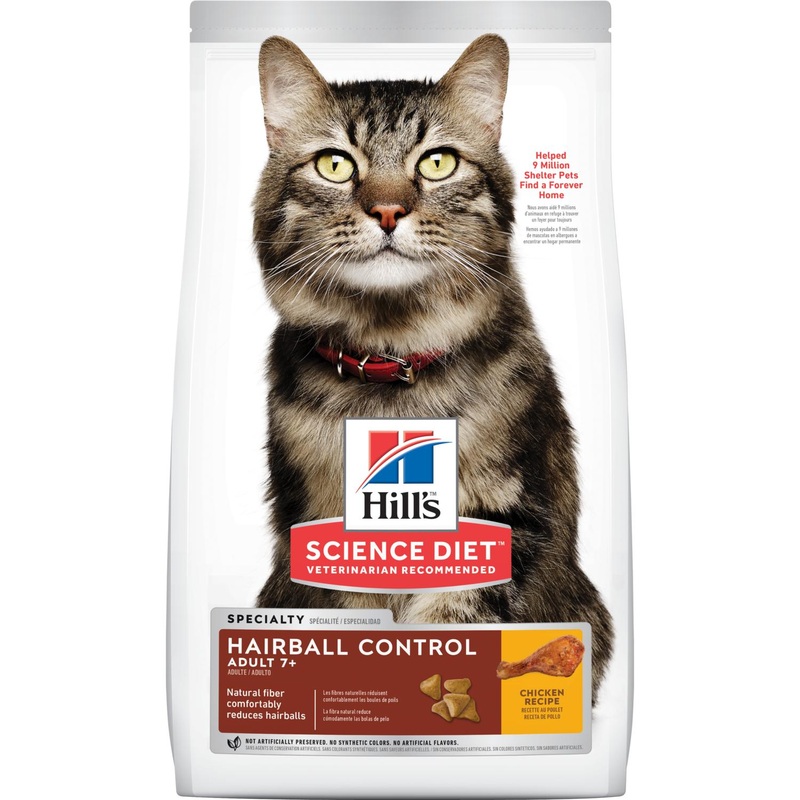 Hill’s Science Diet Adult 7+ Hairball Control cat food 7-lb