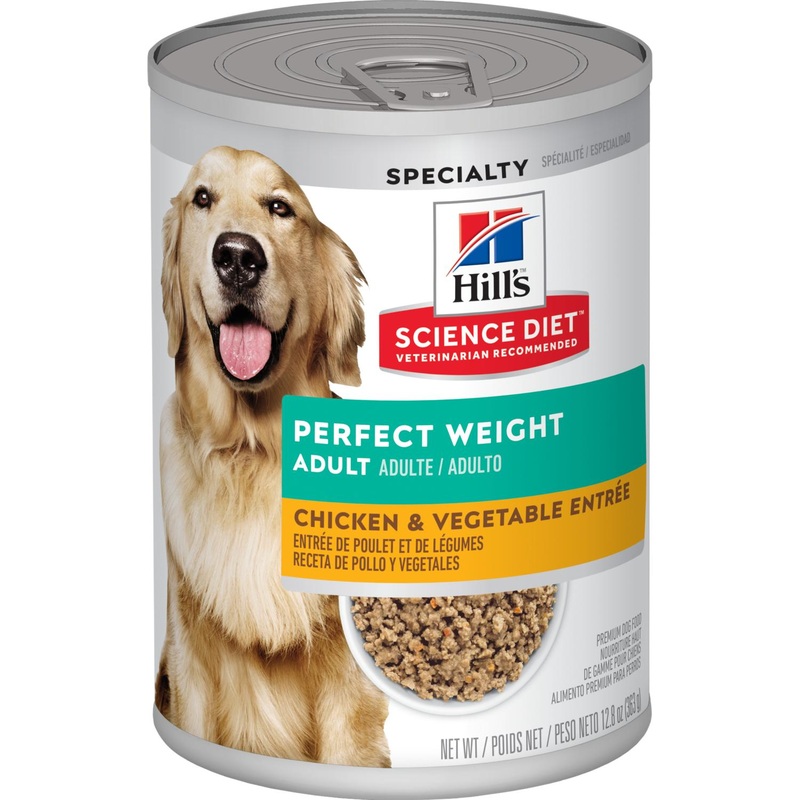 Hill’s Science Diet Adult Perfect Weight Chicken & Vegetable Entre dog food 12.8 oz