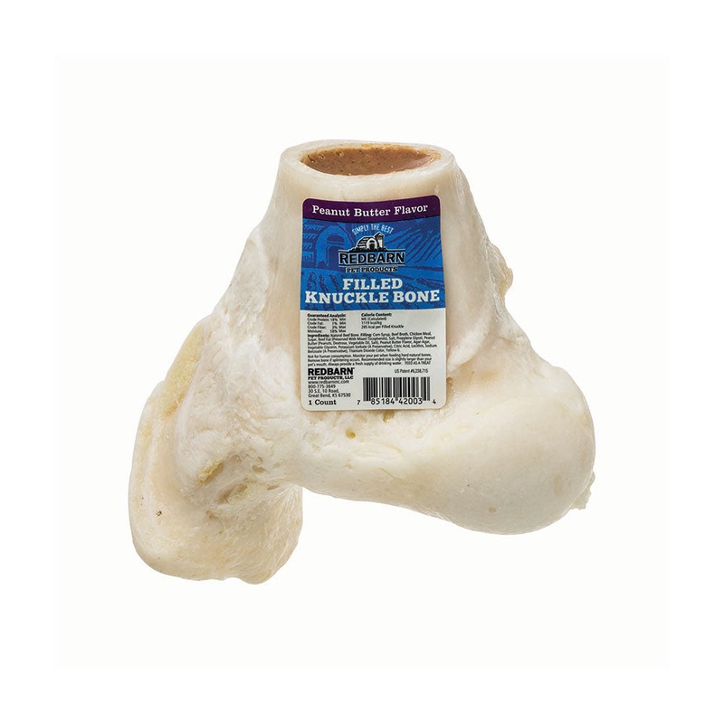 Redbarn Peanut Butter Filled Knuckle Bone Chewy Dog Treats