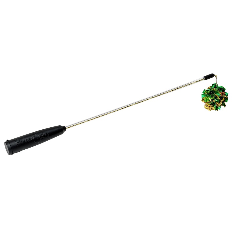 RompiCatz Adjustable String Wand Toy with Crinkle Ball Attachment