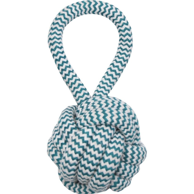 MAMMOTH EXTRA FRESH MONKEY FIST BALL W/HANDLE 3.75 IN GREEN/WHITE