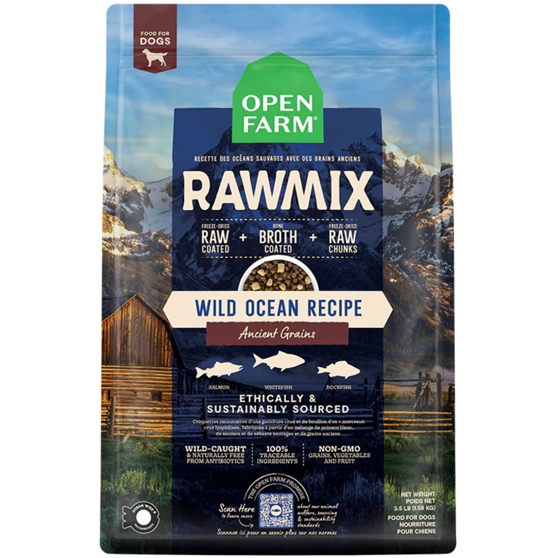Open Farm Wild Ocean Ancient Grains RawMix for Dogs 3.5 Lb