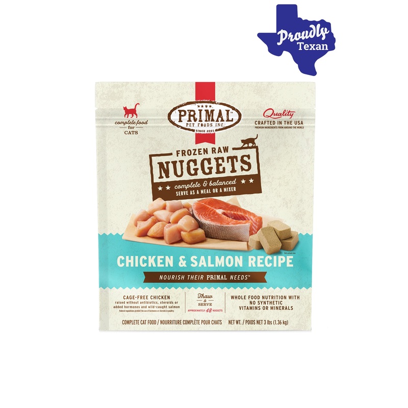 Primal Feline Chicken and Salmon Frozen Raw Cat Food 3 lb