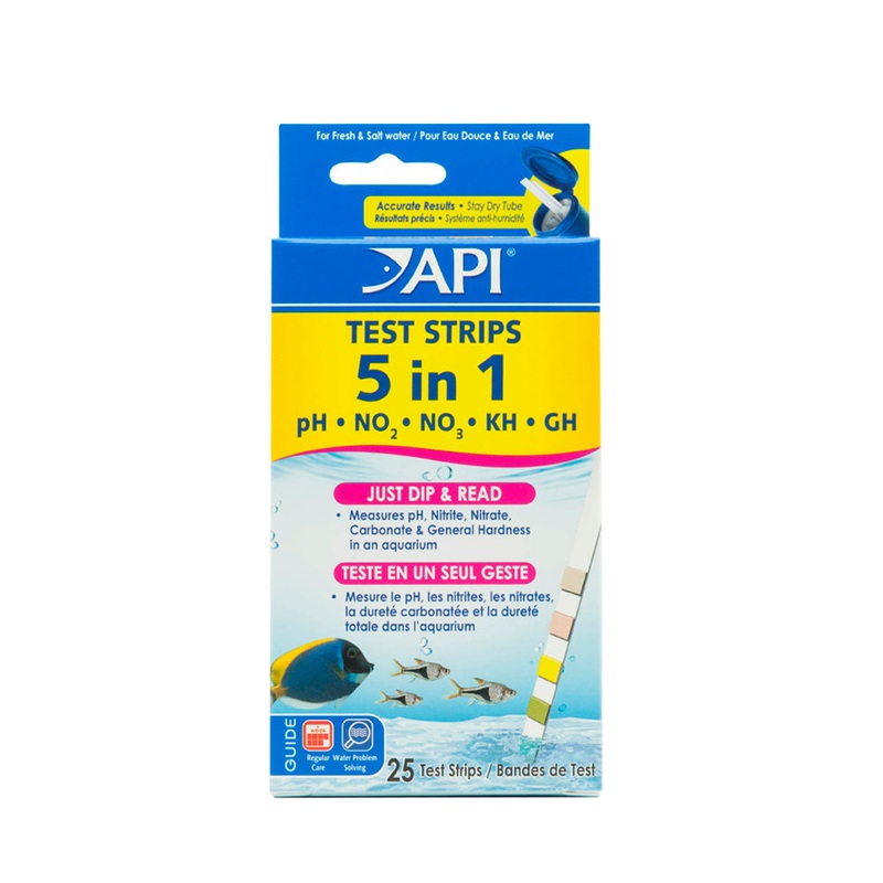 API 5 in 1 Test Strips 25 count