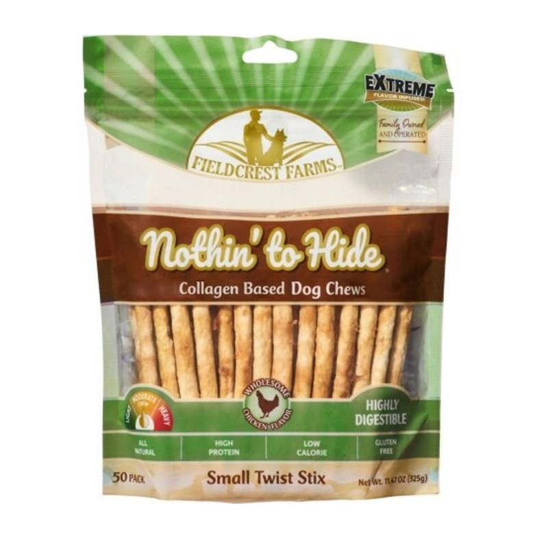 Fieldcrest Farms Nothin’ To Hide Twist Stix Dog Treat Chicken 10 Pk