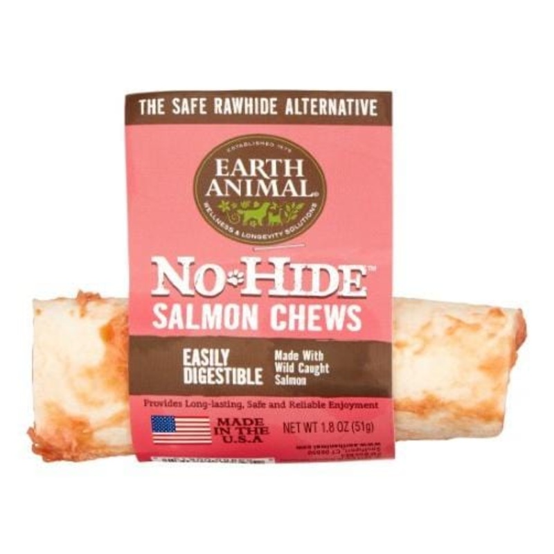 Earth Animal No-Hide Salmon Rawhide Chew small (4 in)