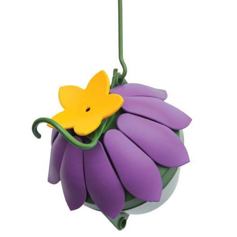 Purple So Real Single Flower Hummingbird Feeder