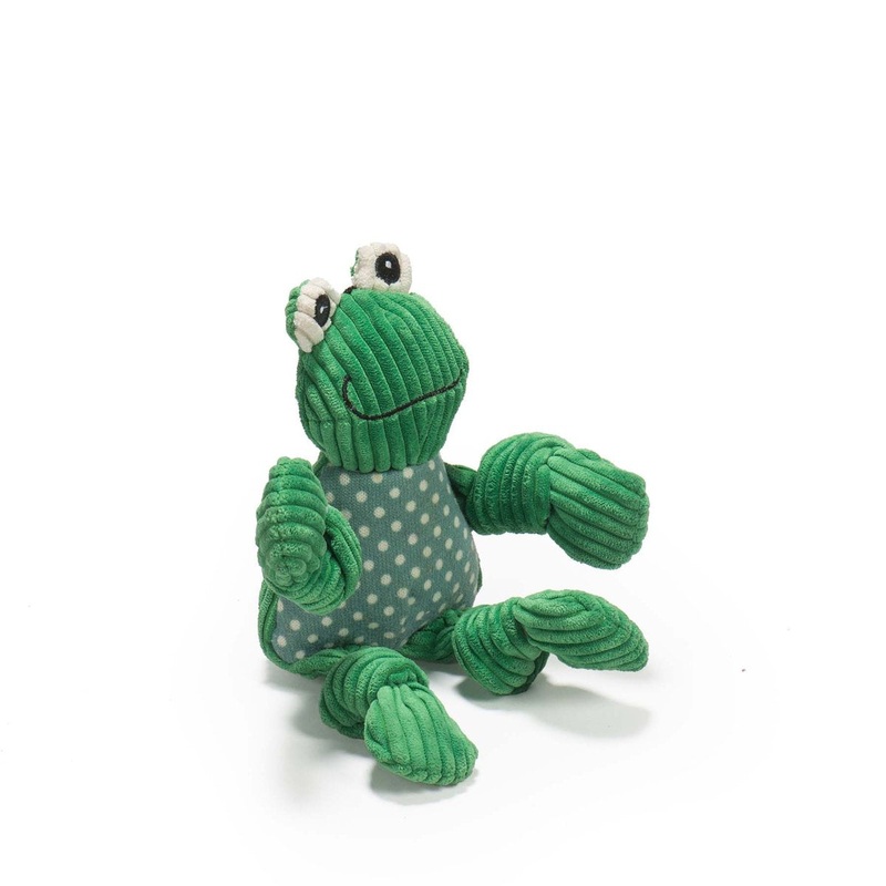 HuggleHounds Frog Knottie Dog Toy Large