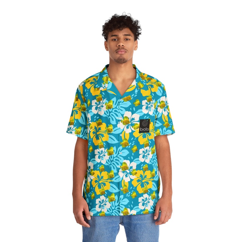 Men’s Yellow Tang Hawaiian Shirt (AOP) S Black