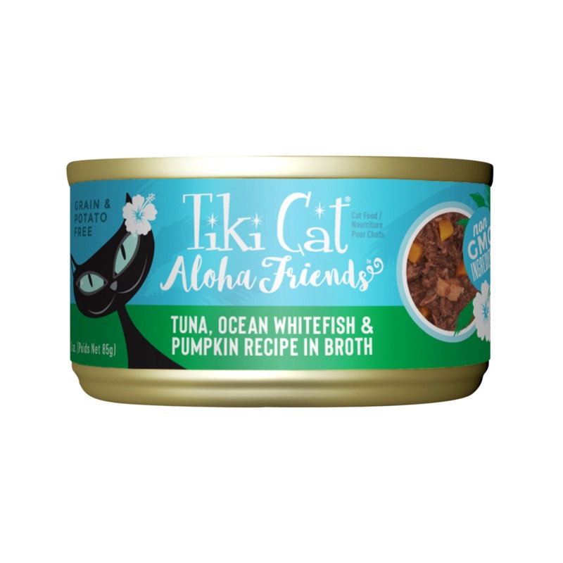 Tiki Cat Aloha Friends Grain Free Tuna with Ocean Whitefish and Pumpkin Canned Cat Food