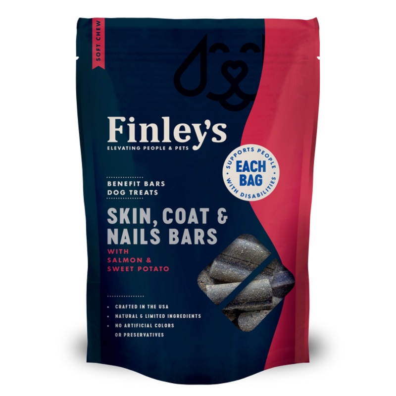Finley’s Skin, Coat & Nails Soft Chew Benefit Bars Dog Treats