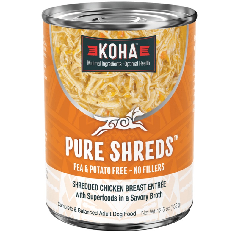 KOHA Pure Shreds Shredded Chicken Breast Entre Canned Dog Food 12.5 oz